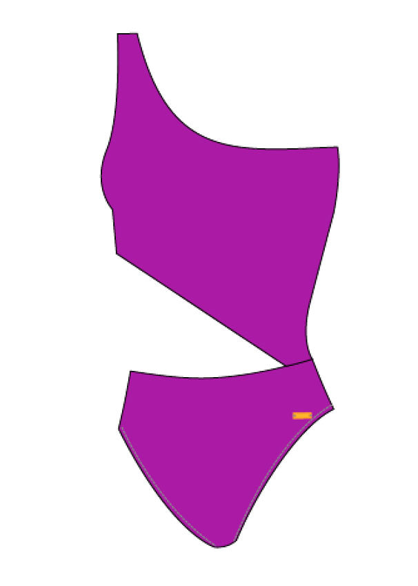 Unicolor - Entero Cut-Out Asimetrico
