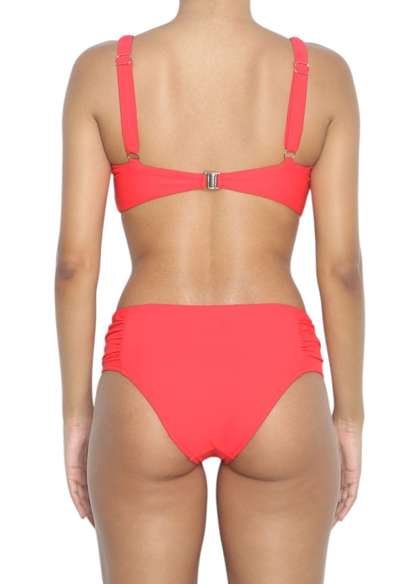 Unicolor - Bikini Drapeado con Aros