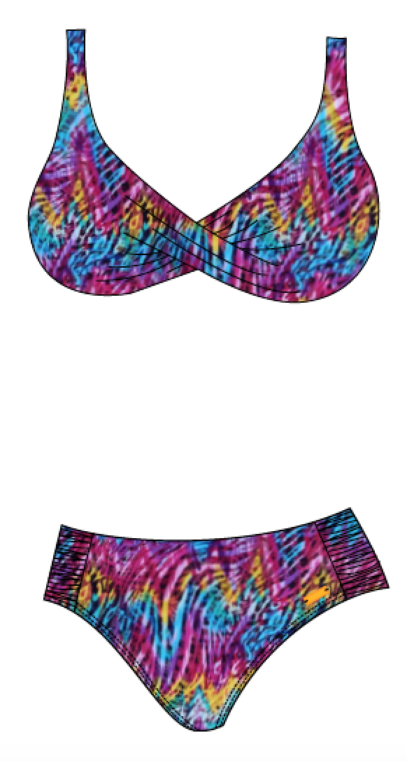 Prints - Bikini Drapeado con aro