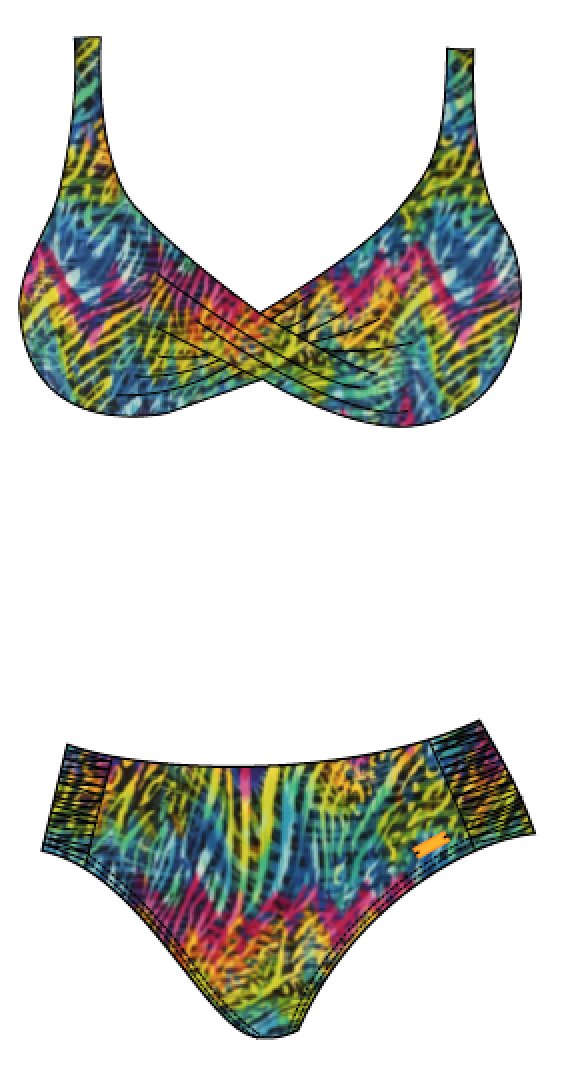 Prints - Bikini Drapeado con aro