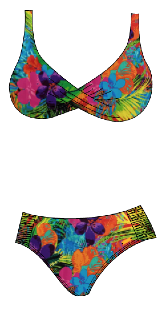 Prints - Bikini Drapeado con aro
