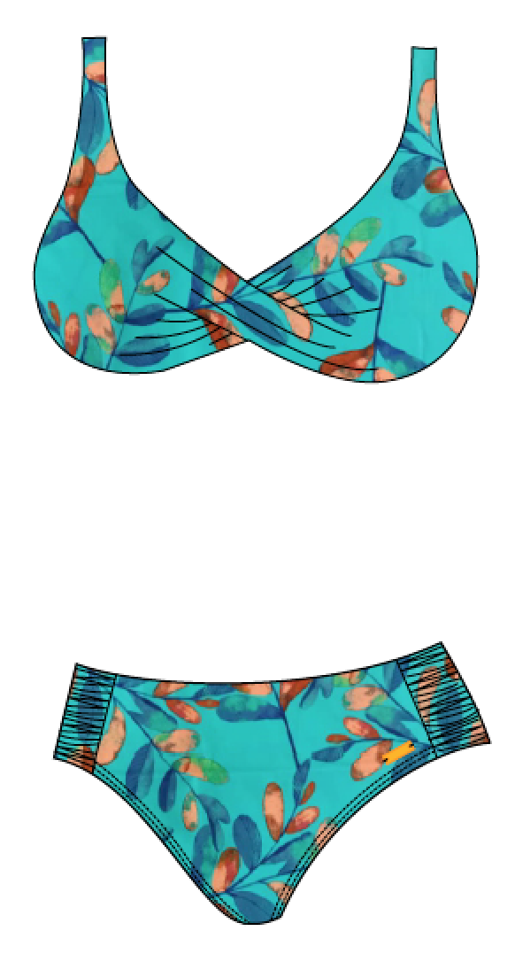 Prints - Bikini Drapeado con aro