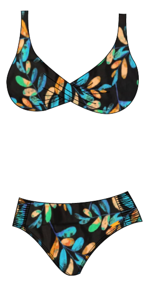 Prints - Bikini Drapeado con aro
