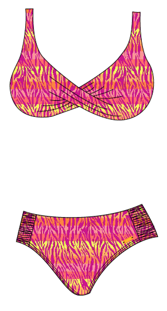 Prints - Bikini Drapeado con aro