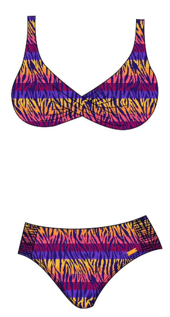Prints - Bikini Drapeado con aro