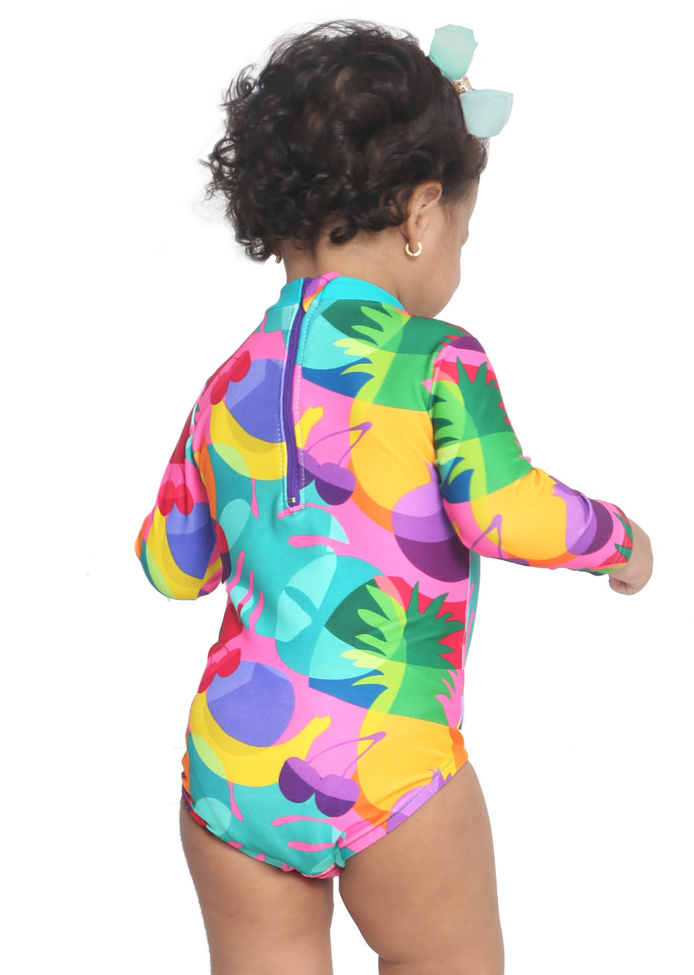 Traje de Baño Entero Manga Larga  Zip Up - Frutipop