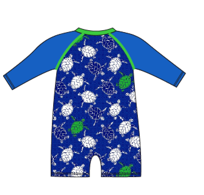 Traje de Baño Entero Zip Up - Turtles