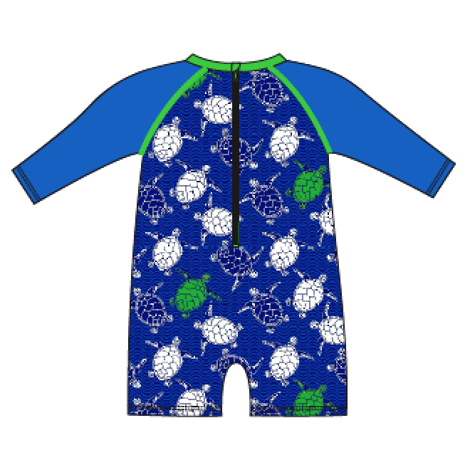 Traje de Baño Entero Zip Up - Turtles