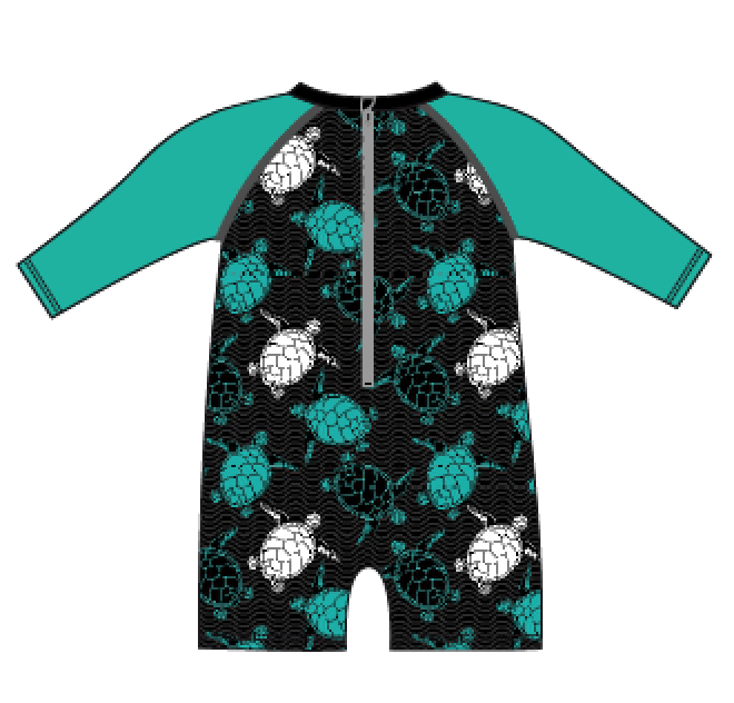 Traje de Baño Entero Zip Up - Turtles