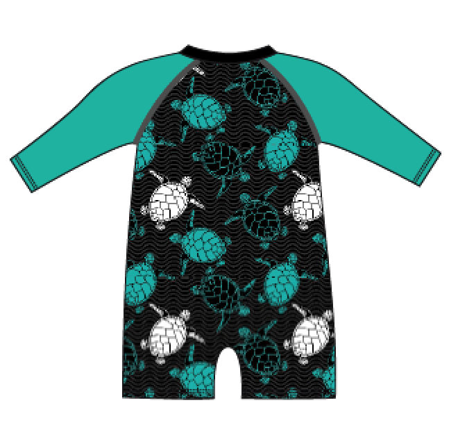 Traje de Baño Entero Zip Up - Turtles