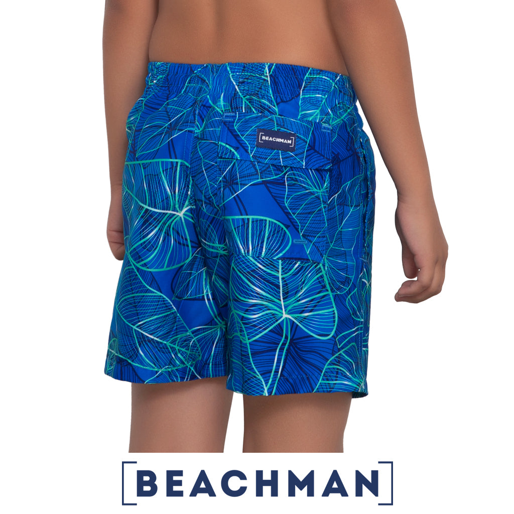 Short de Bano Nino  BEACHMAN - Leaves