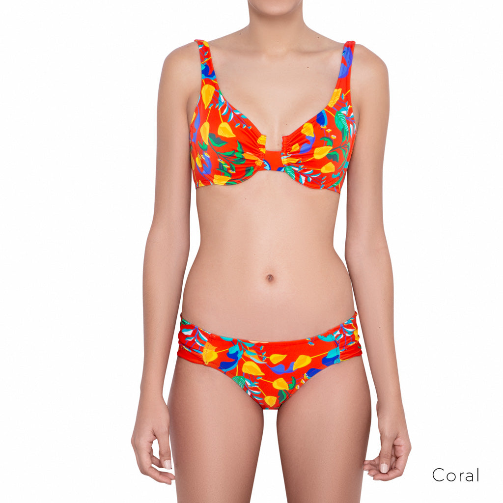 Bikini Top de Aros Follaje Multicolor
