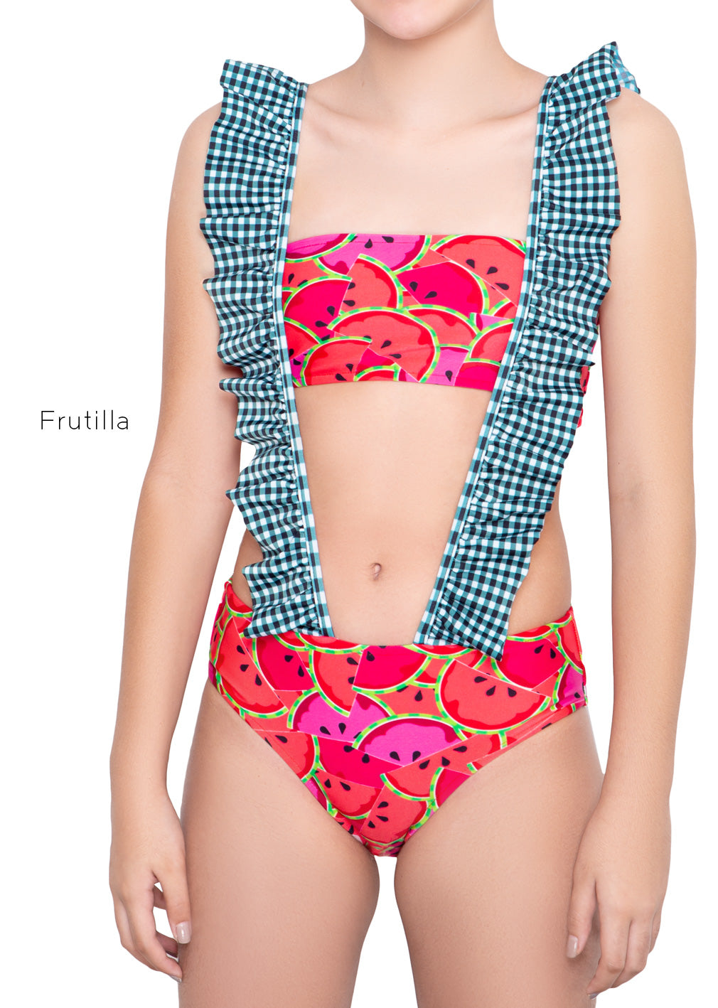 Bikini Top Bandeau con Tirantes Watermelons