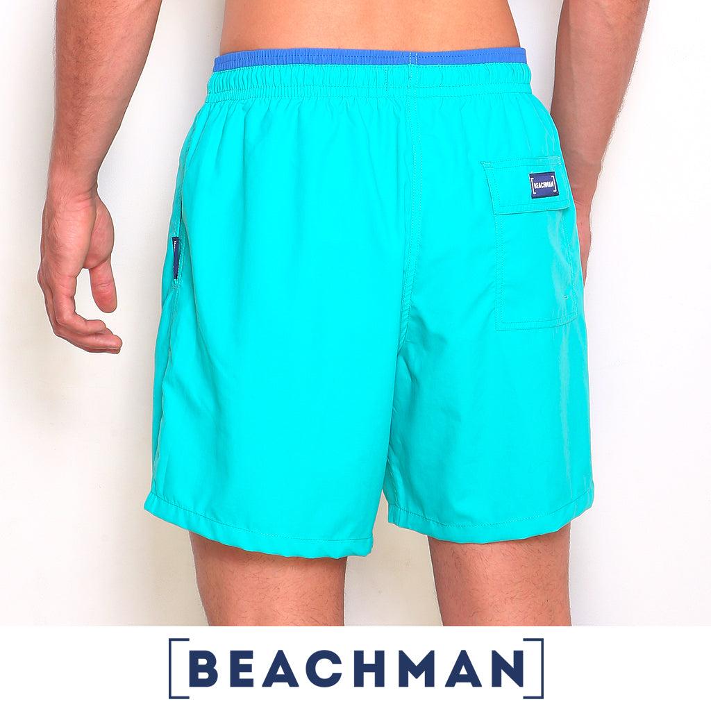 BEACHMAN Short de Bano en Microfibra con Pretina Bicolor