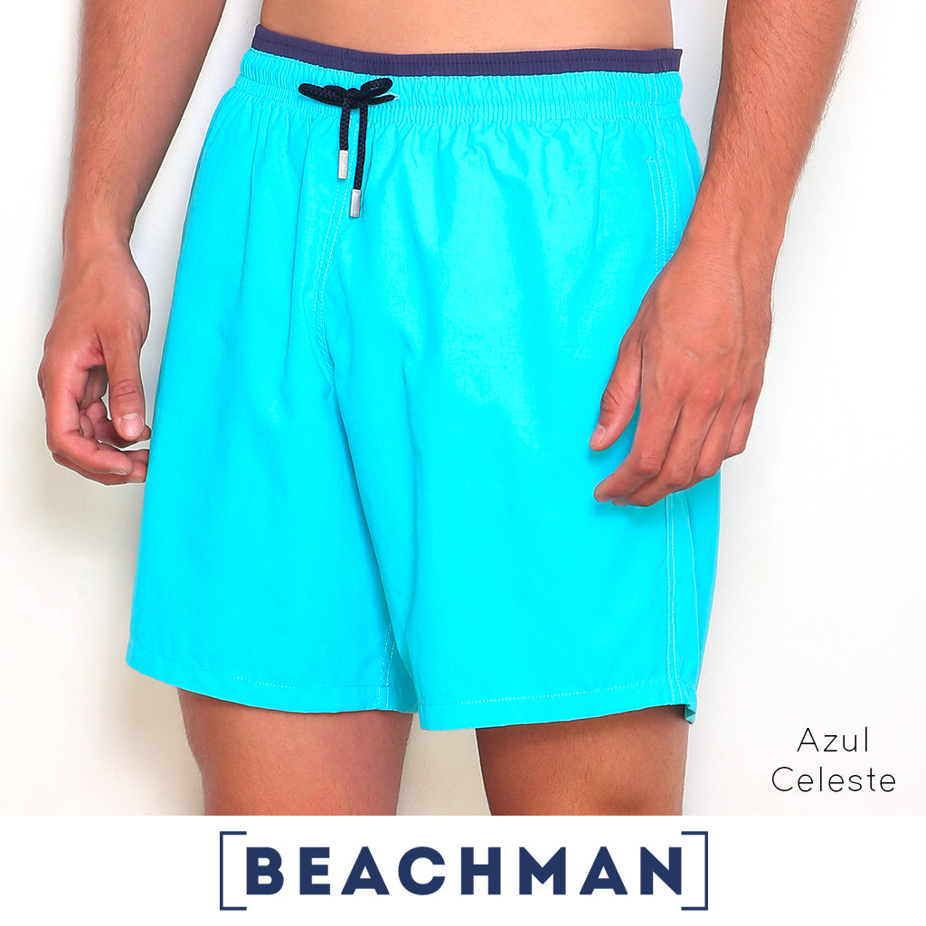 BEACHMAN Short de Bano en Microfibra con Pretina Bicolor