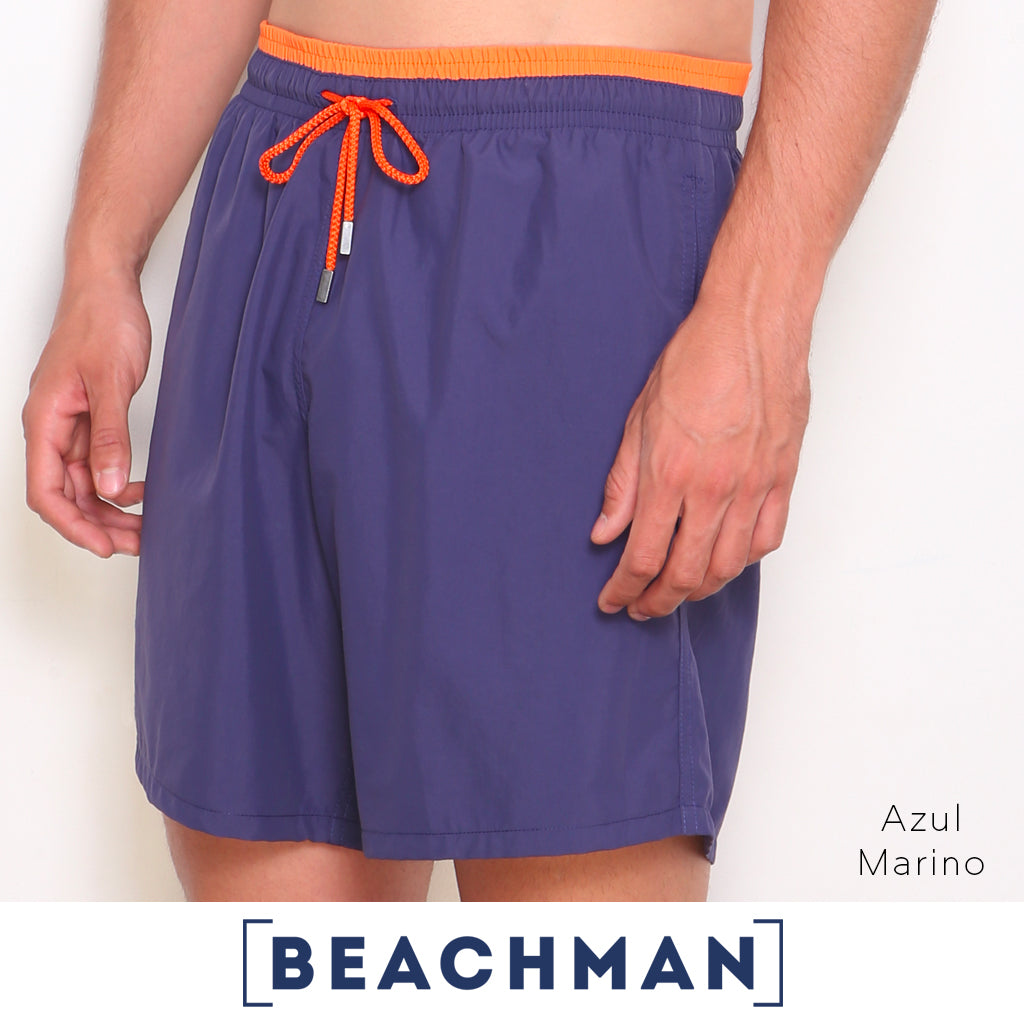 BEACHMAN Short de Bano en Microfibra con Pretina Bicolor