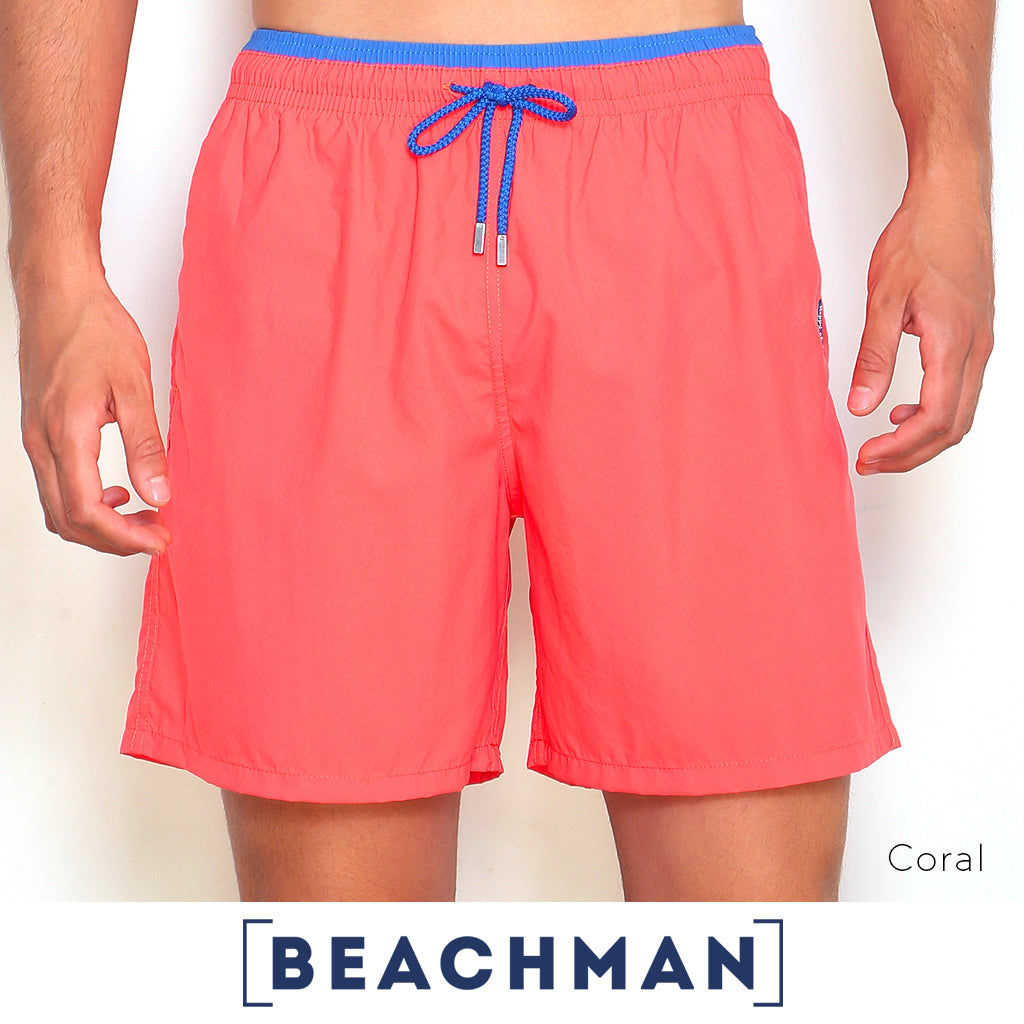 BEACHMAN Short de Bano en Microfibra con Pretina Bicolor