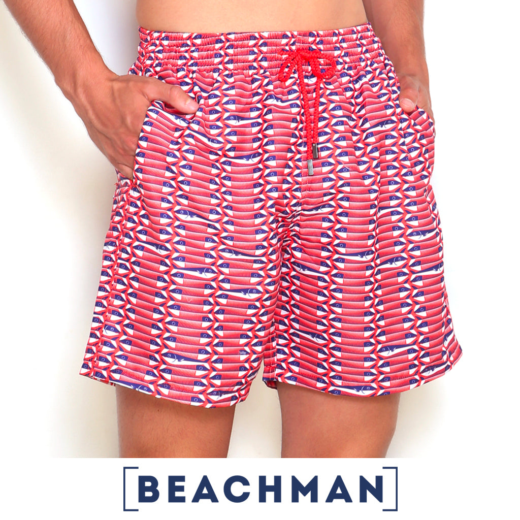 BEACHMAN Short de Bano en Microfibra Sardinas