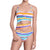 AUDREY asymmetric one piece, printed swimsuit by ALMA swimwear – front view 1