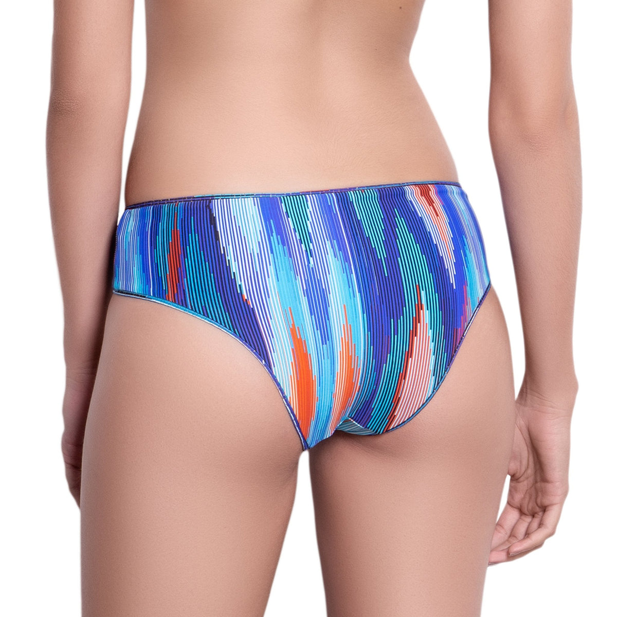 EVA classic panty, textured printed bikini bottom by ALMA swimwear ‚Äì back view 