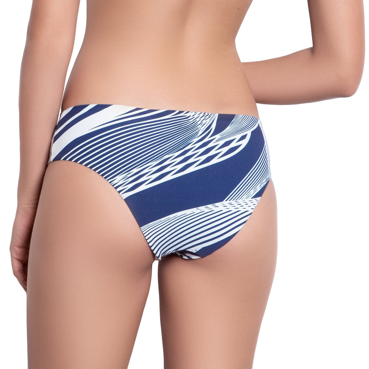 SOPHIE classic panty, printed bikini bottom by ALMA swimwear ‚Äì back view 