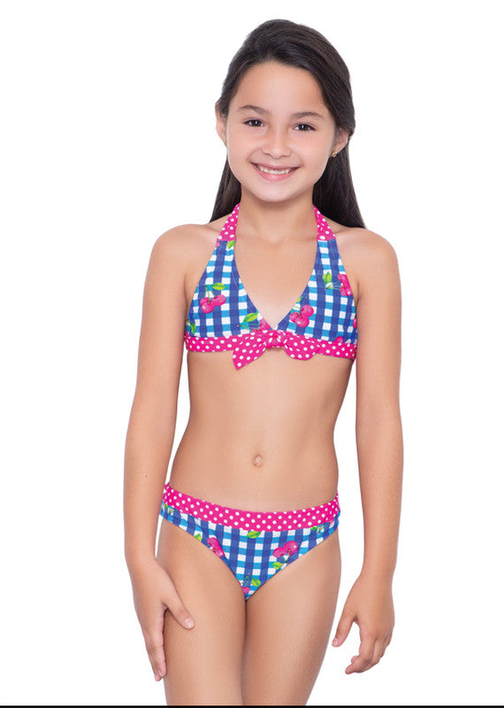 Bikini Top Halter Cherry