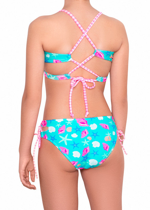 Bikini Top Crop Trenzado con Panty  Coraline