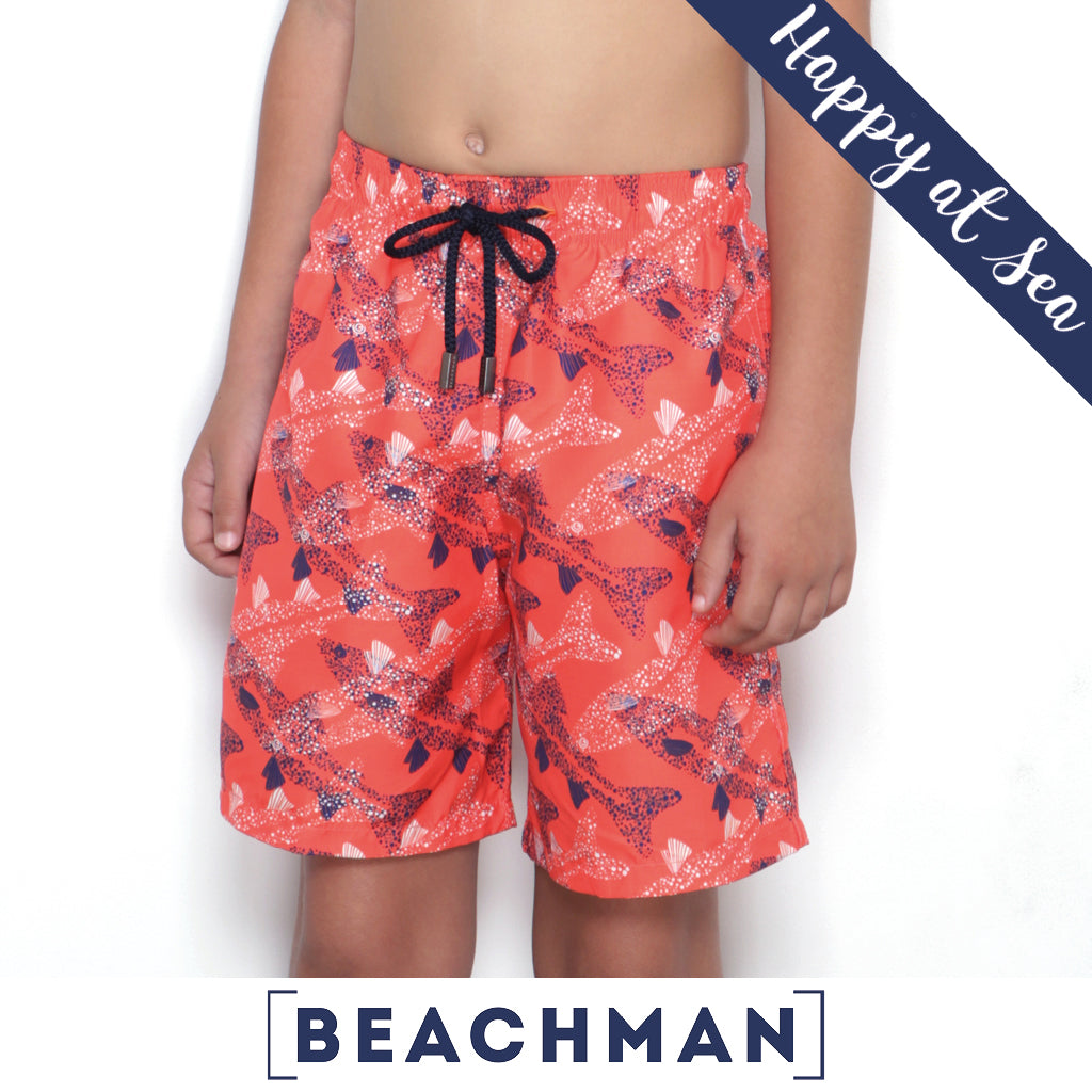 BEACHMAN Short de Bano en Microfibra Peces Punteados