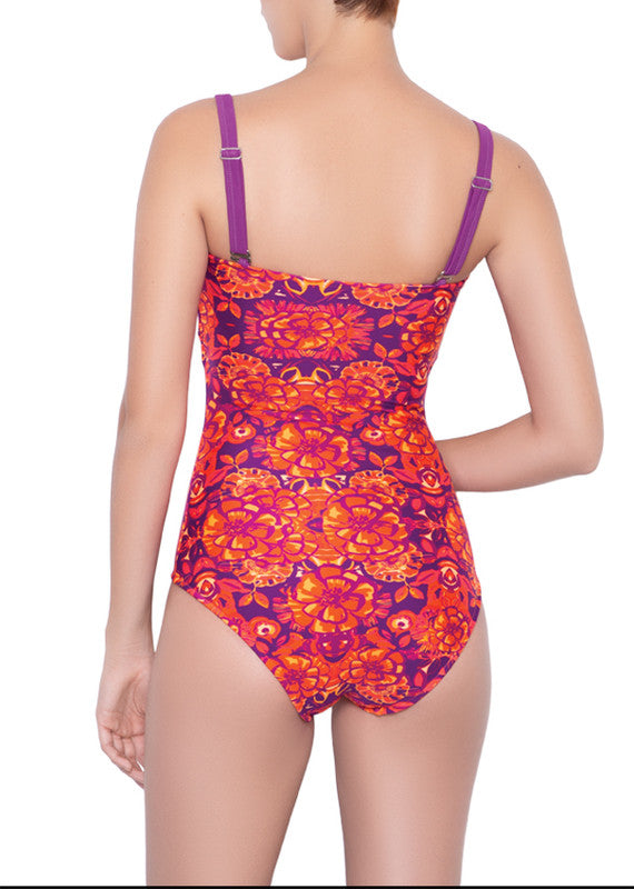 Traje de Bano Entero Bandeau Flores Brilliant