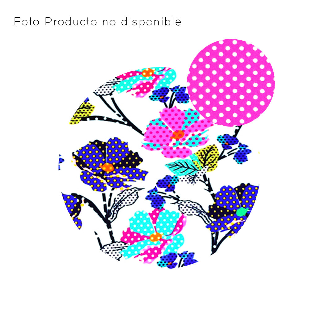 Traje de Bano Entero Volante en el Cuello Flower Dots