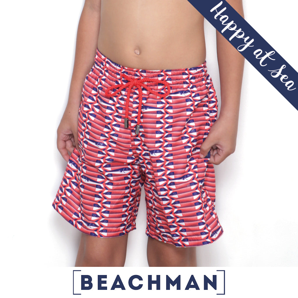 BEACHMAN Short de Bano en Microfibra Sardinas