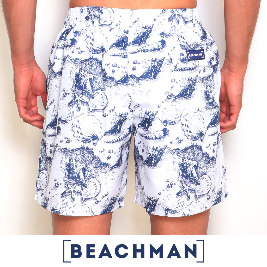 BEACHMAN Short de Bano en Microfibra Conchas de Mar