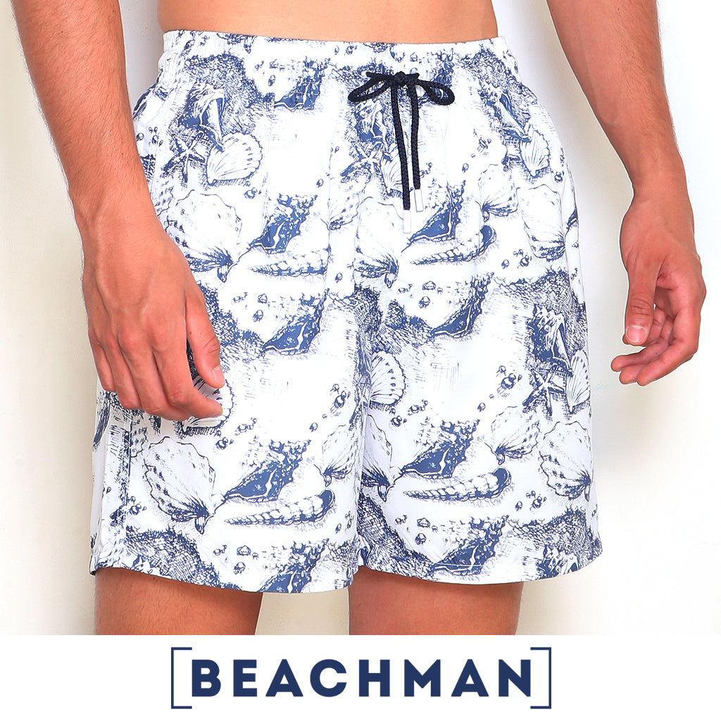 BEACHMAN Short de Bano en Microfibra Conchas de Mar